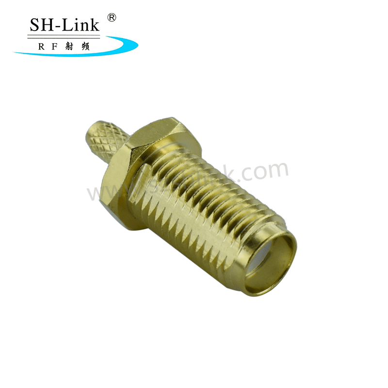 14mm screw thread SMA female connector for RG174 RG316 With apron, waterproof